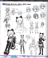 Blanc / White Heart Sketches from Art book #2