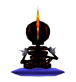 A Flame Skeleton (Back View)