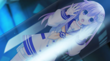 Nepgear trapped in the capsule