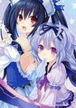 Noire and Plutia Victory Telephone Card (Sofmap)